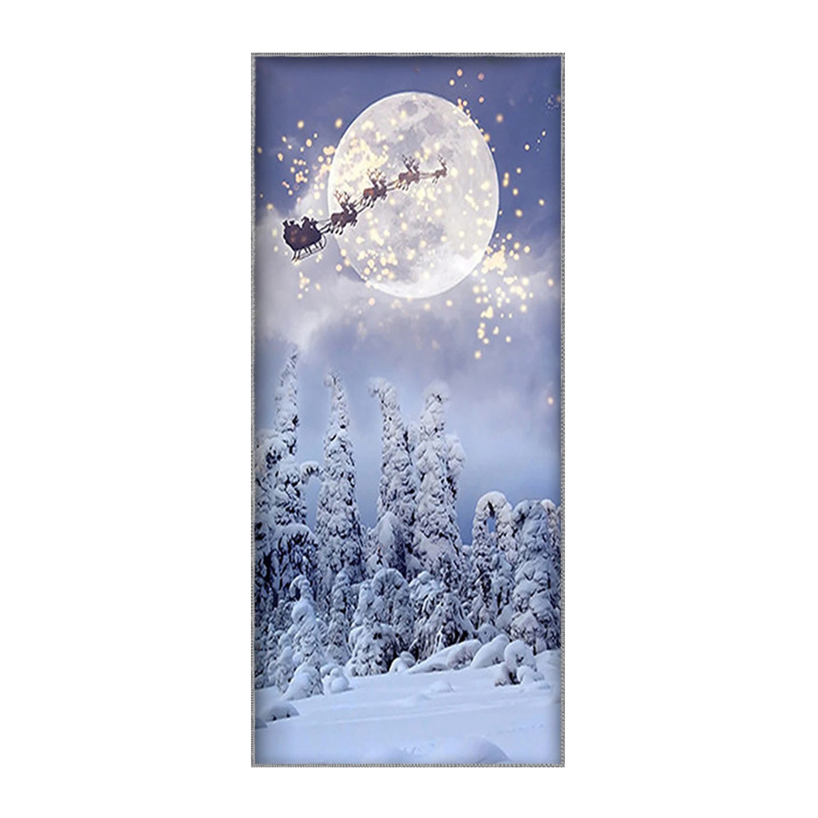NSESSHome Christmas Door Cover Decoration Xmas Door Hanging Covers Christmas Eve Background Funny Santa Claus Banner Christmas Party Decorations Photo Booth for New Year Christmas